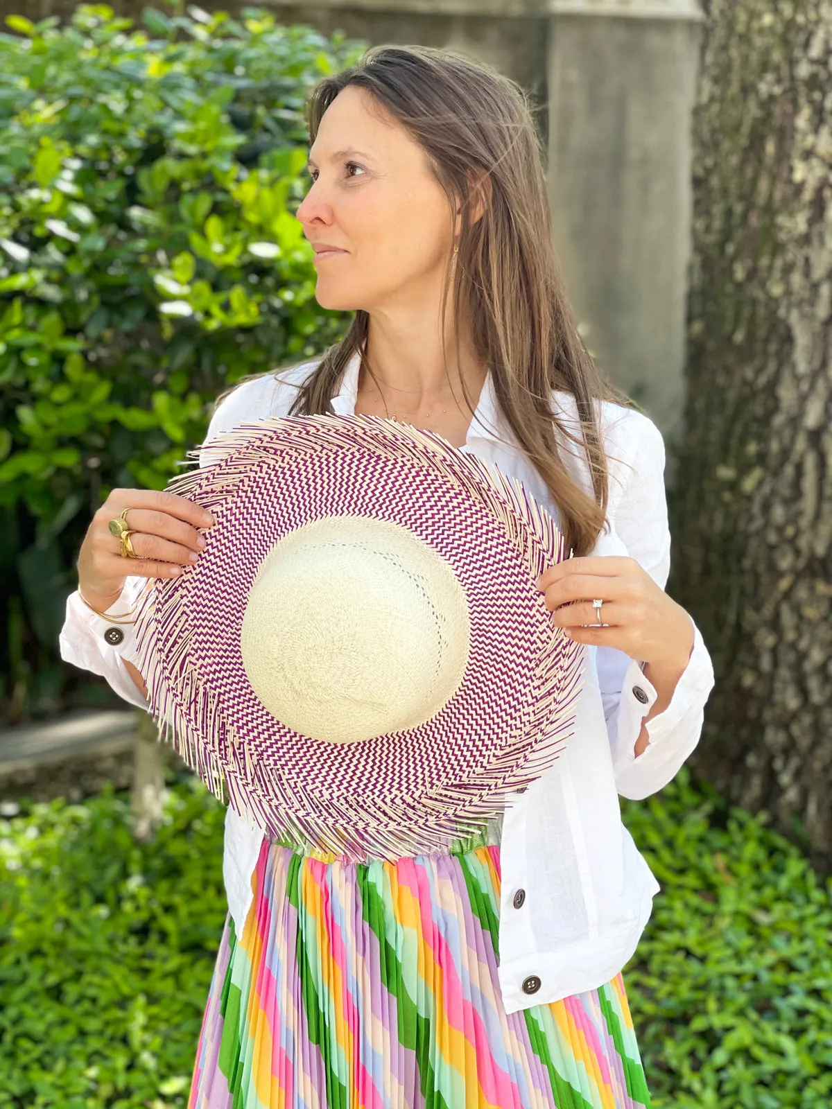Round Top Fringe Palm Hat