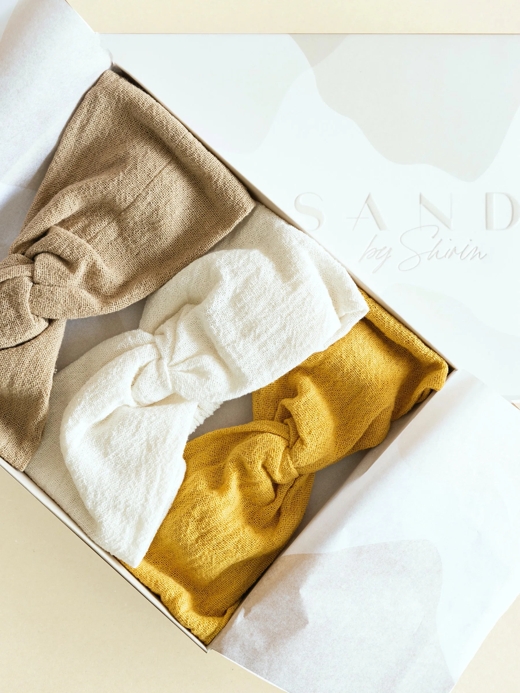 SAND Headbands (Mustard, Ivory, Sand)
