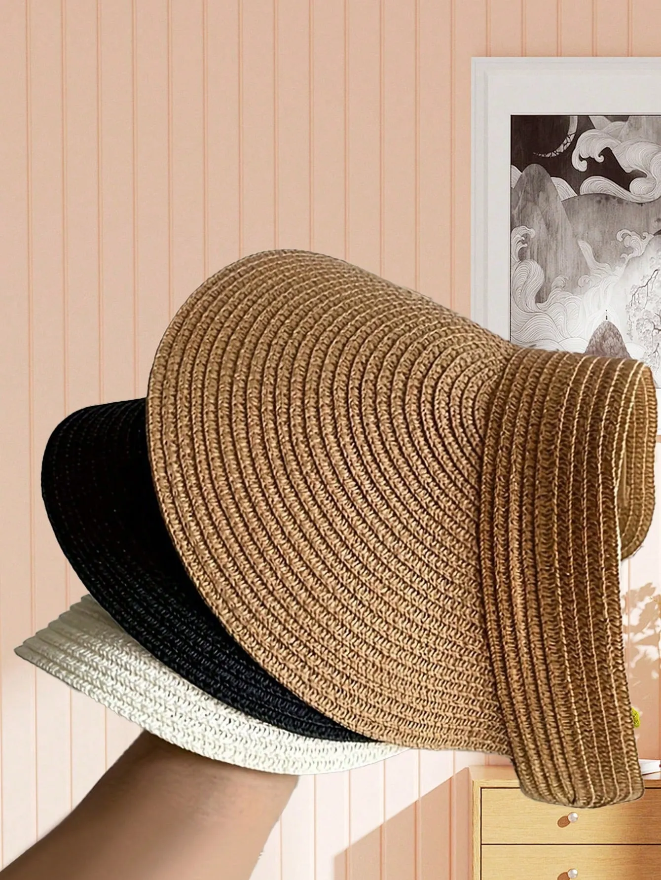 Selene | Foldable Straw Sun Visor