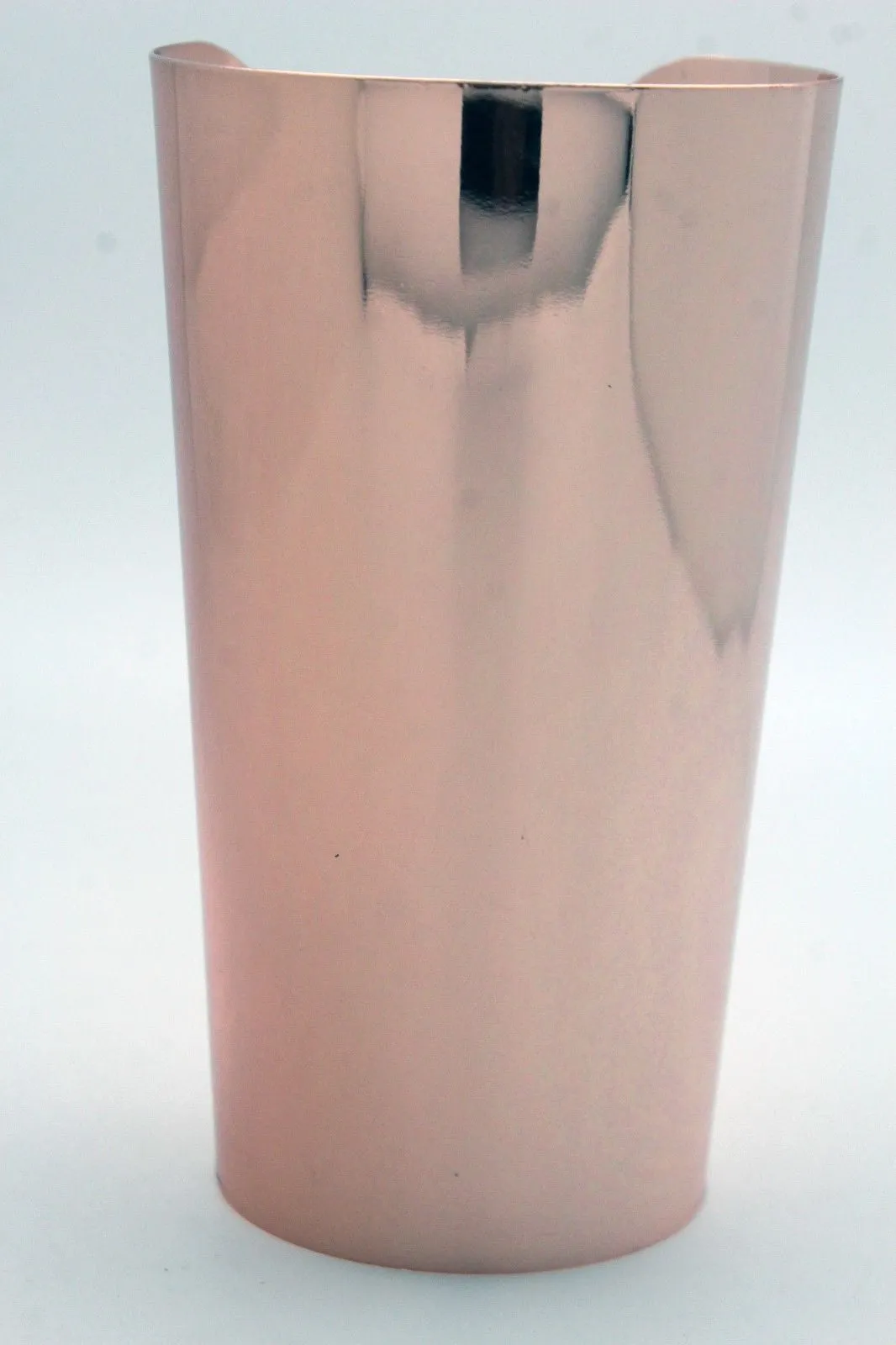Shiny Light Pink Gold Metal Long Cuff Bracelet Bulky Wonder Fancy Style