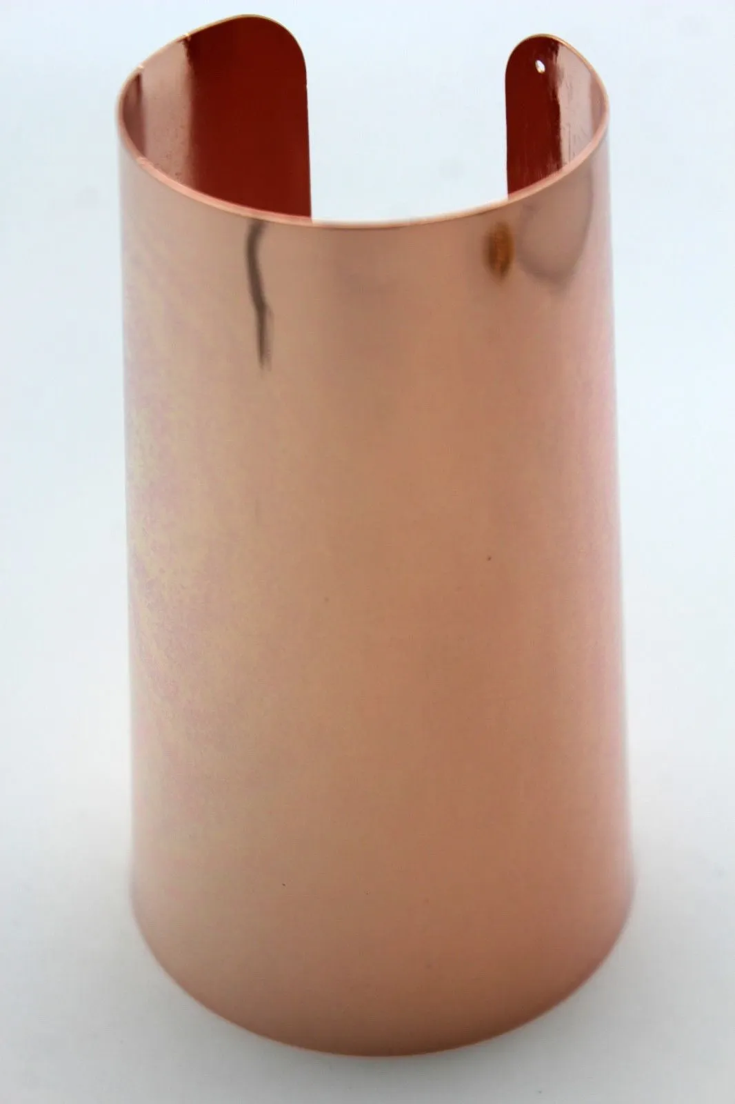 Shiny Light Pink Gold Metal Long Cuff Bracelet Bulky Wonder Fancy Style