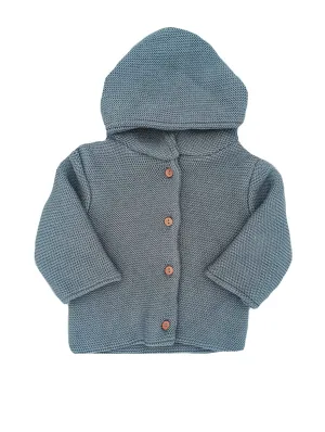 Slate Blue Knitted Baby Jacket