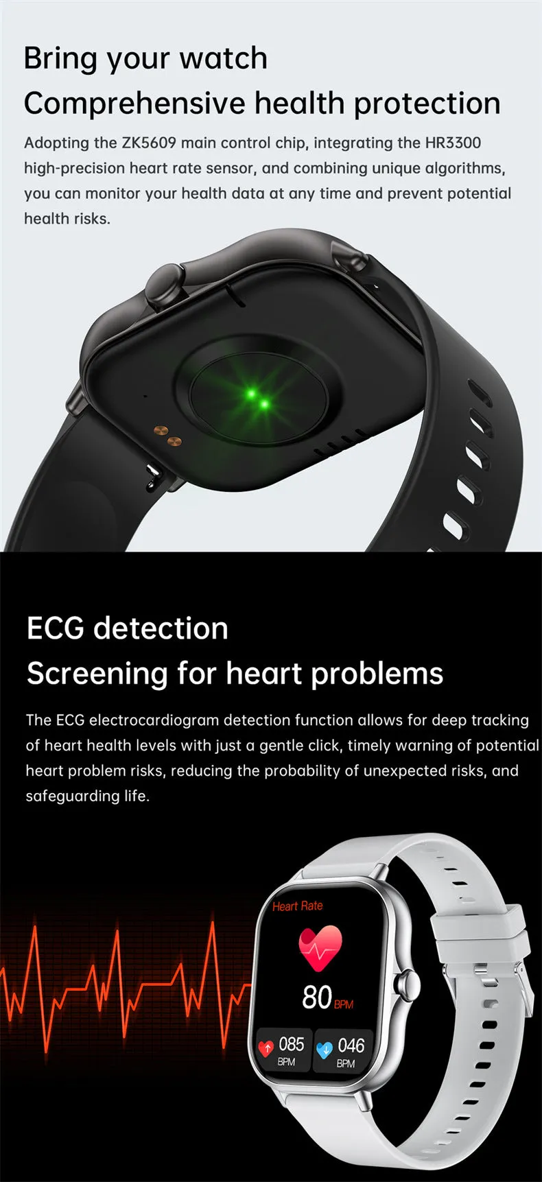 Smart Watch Heart Rate Monitor Bluetooth Talking Sports Fitness Tracker Waterproof Watch