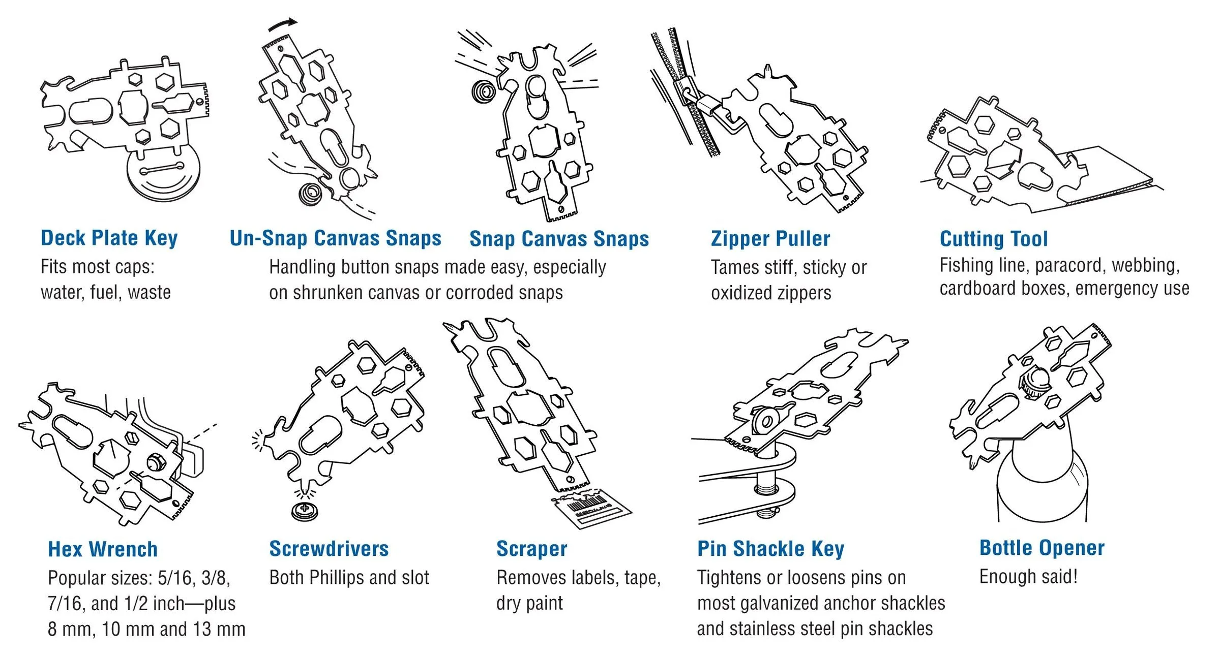 Snap Tool • Multi-Key 16 Tools-in-One