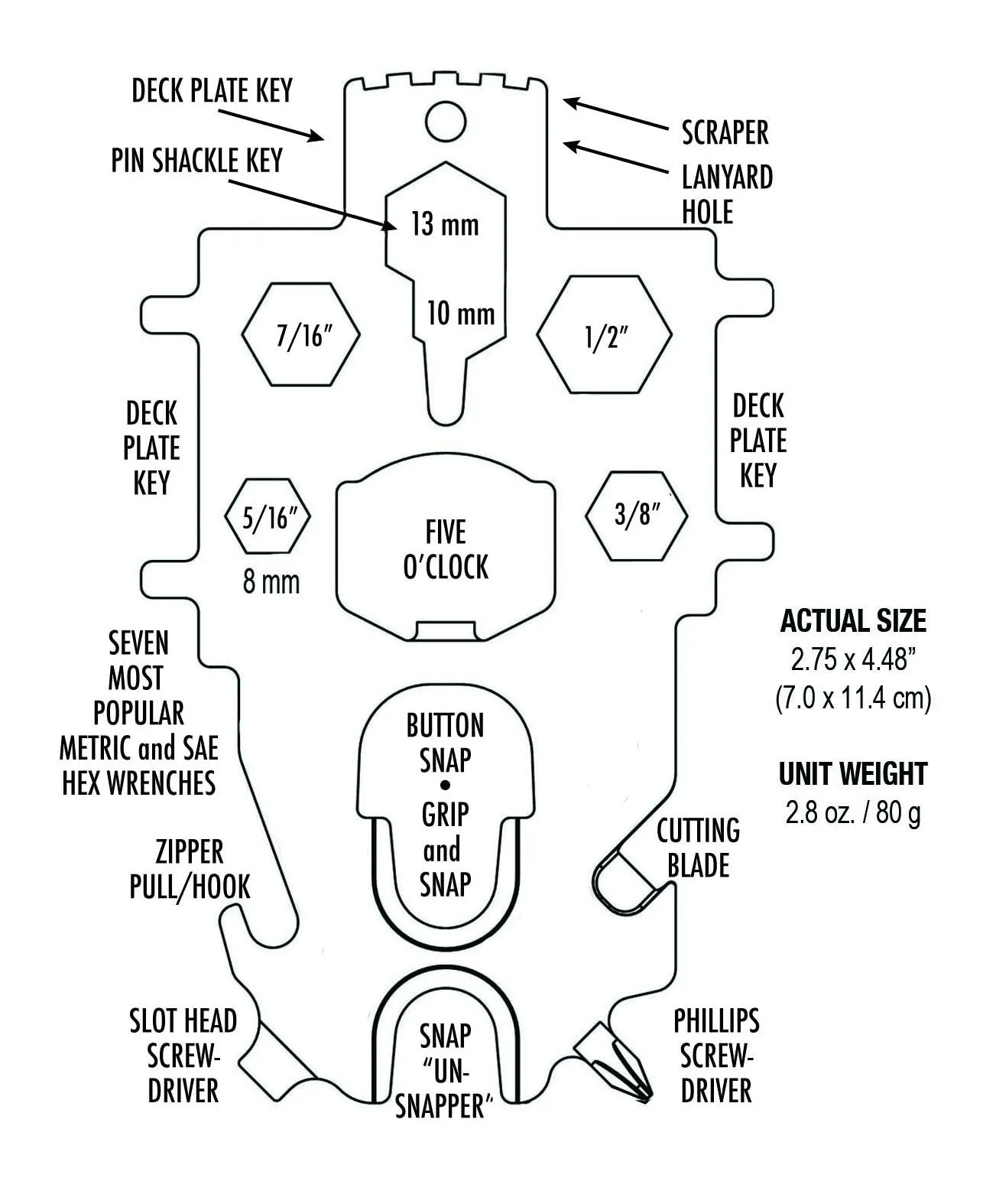 Snap Tool • Multi-Key 16 Tools-in-One