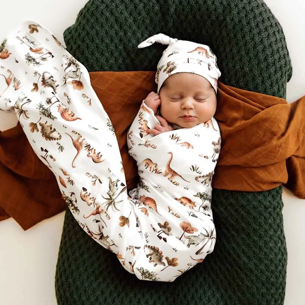 SNUGGLEHUNNY DINO ORGANIC KNOTTED BEANIE