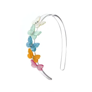 SPR- Butterflies Pearlized Pastel Shades Headband