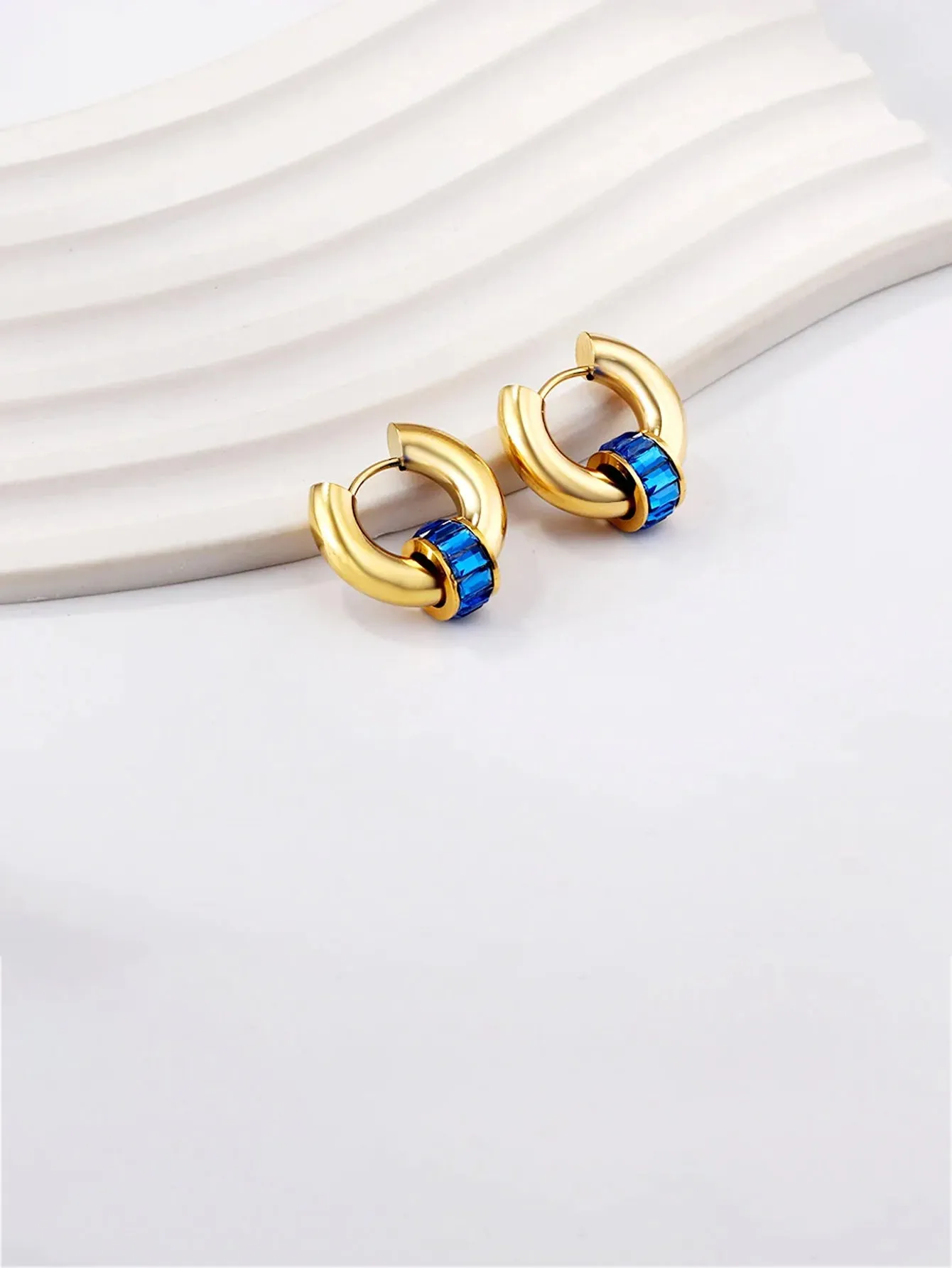 Stainless Steel Colorful Hoop Earrings - FD ⚡