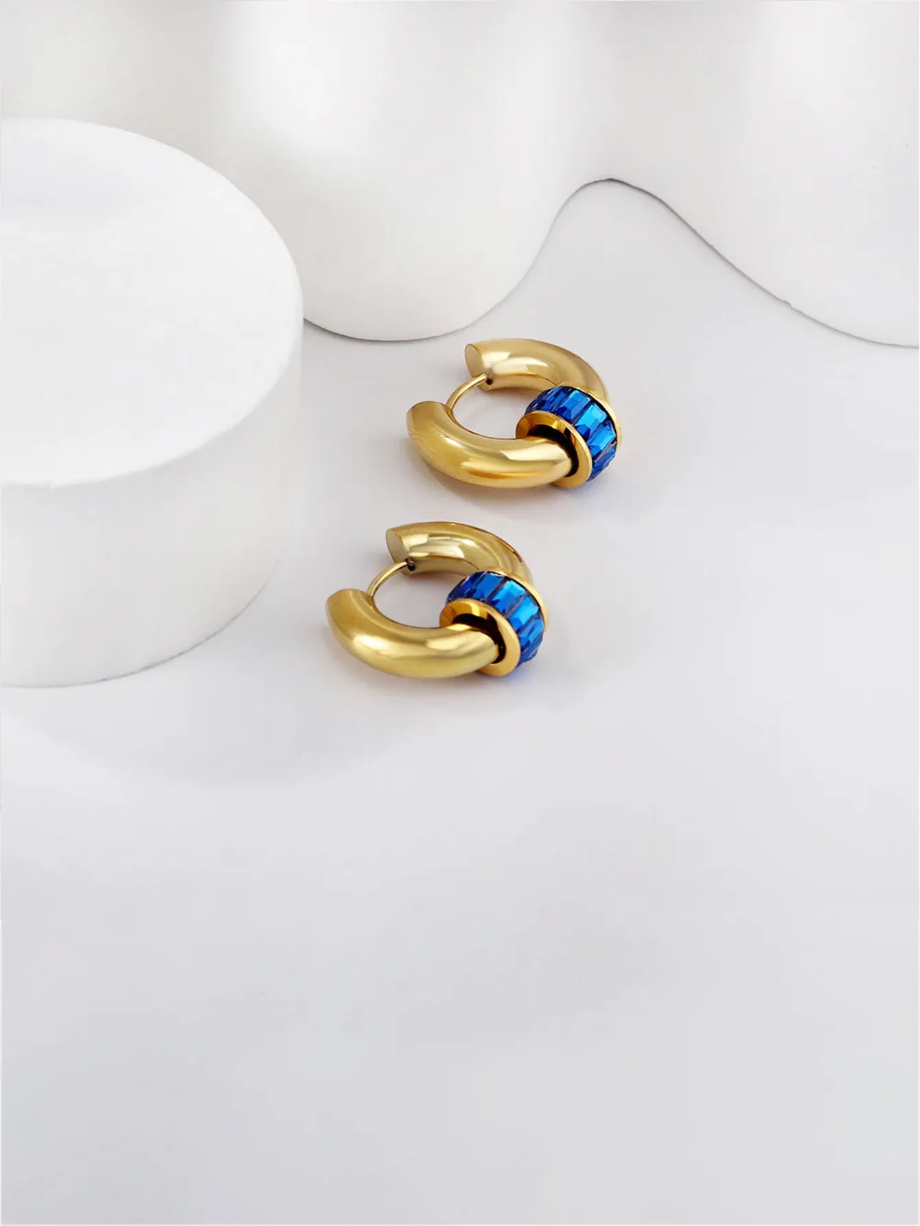 Stainless Steel Colorful Hoop Earrings - FD ⚡
