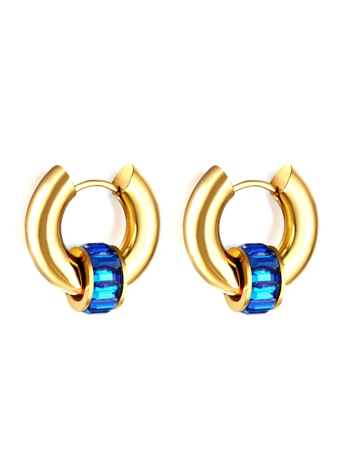 Stainless Steel Colorful Hoop Earrings - FD ⚡