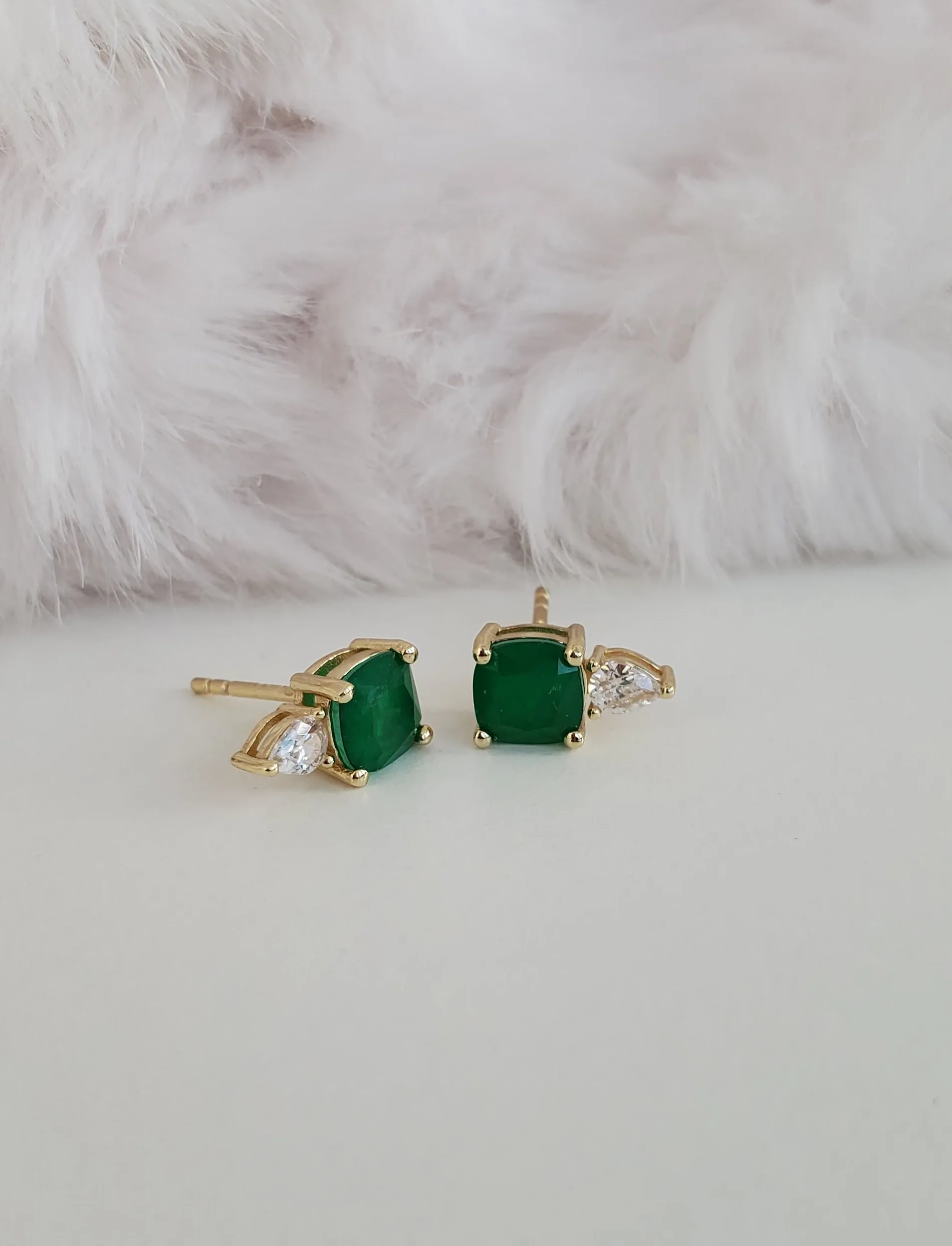 Statement Emerald Earrings
