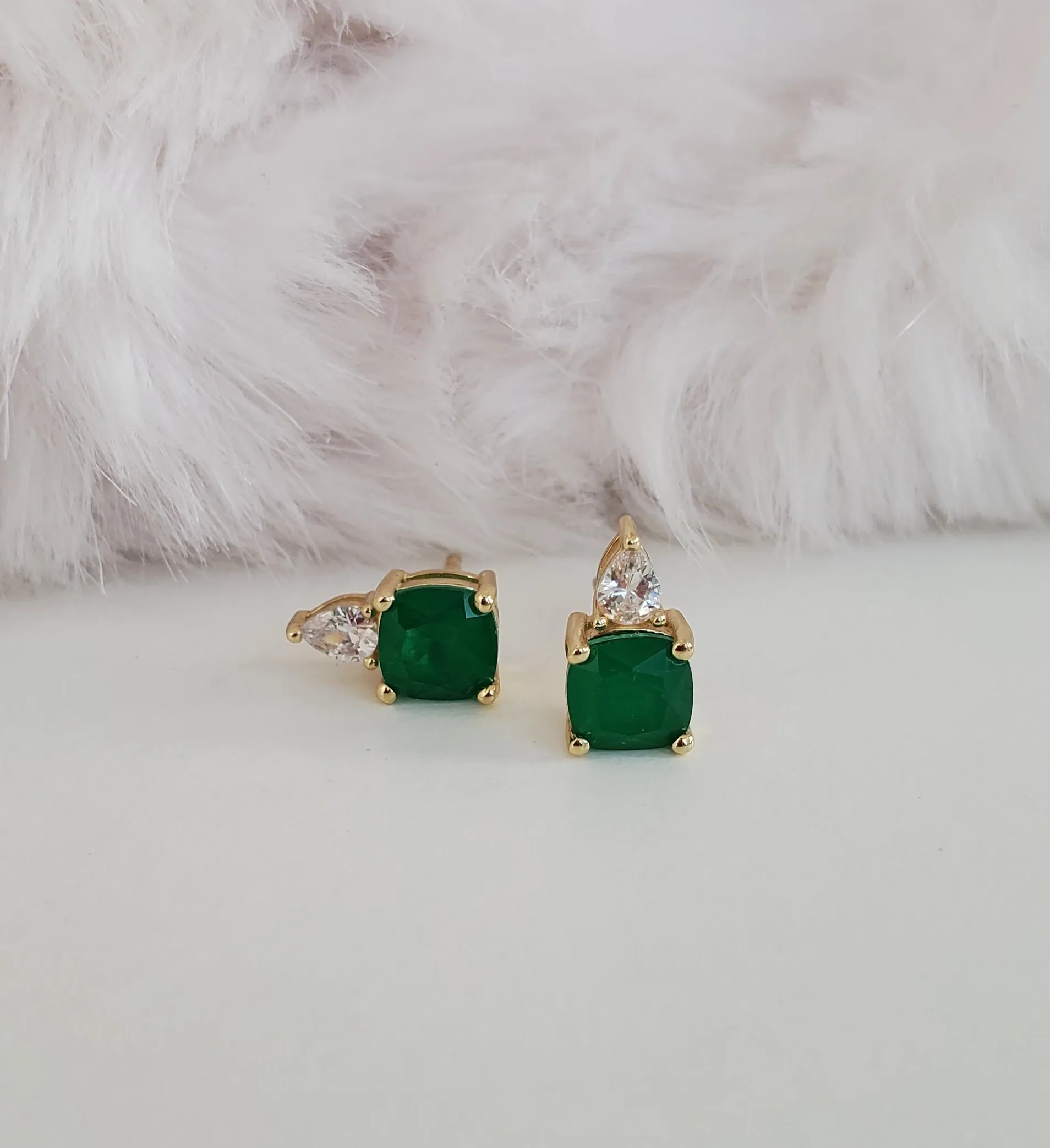 Statement Emerald Earrings