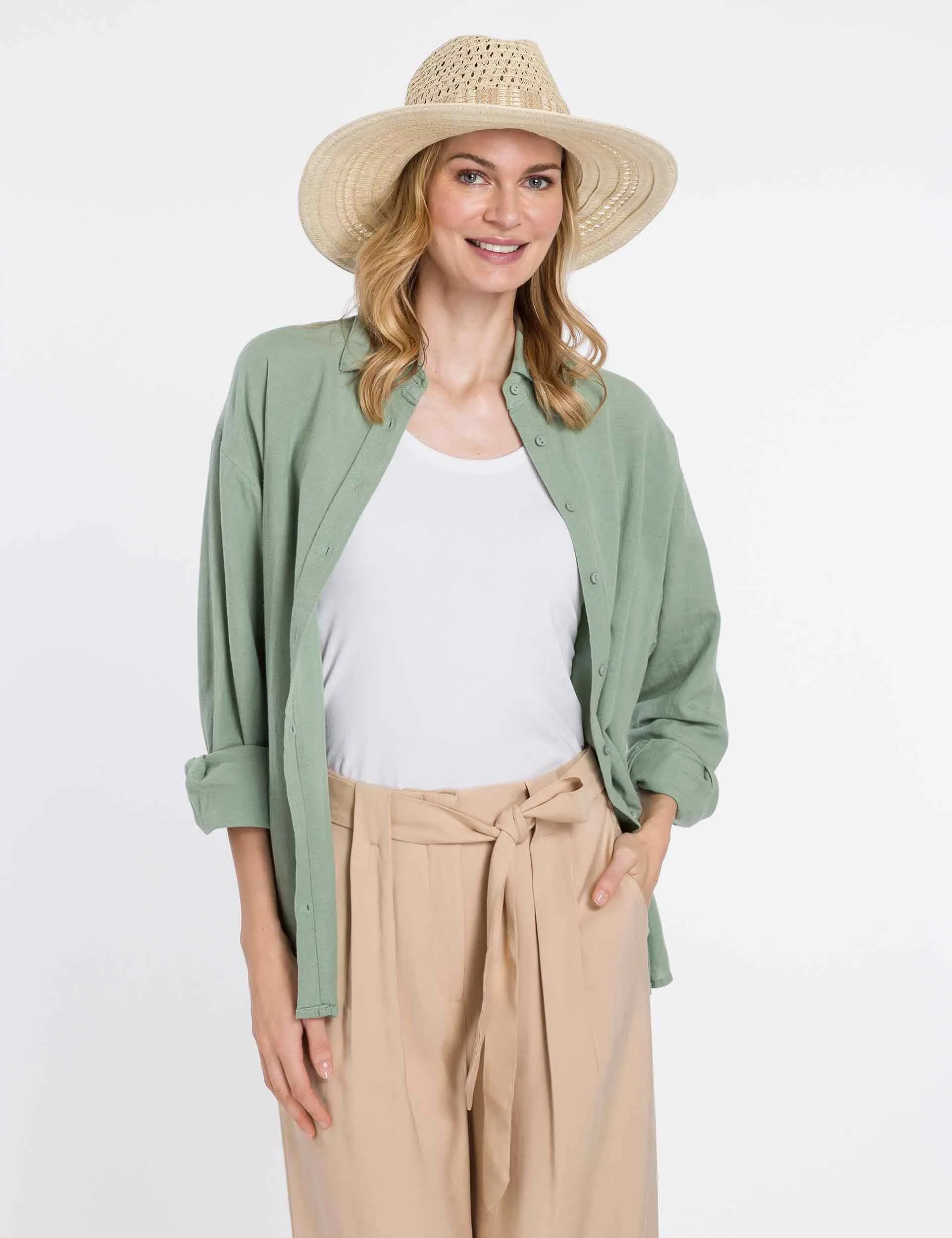 Striped Band Large Fedora