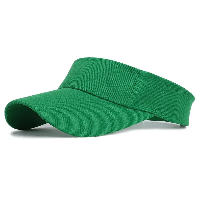 Summer Sun Hats Men Women Cotton Adjustable Visor UV Protection Top Empty Solid Sport Tennis Golf Running Sunscreen Baseball Cap