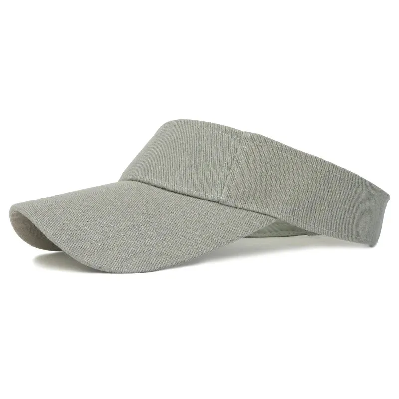 Summer Sun Hats Men Women Cotton Adjustable Visor UV Protection Top Empty Solid Sport Tennis Golf Running Sunscreen Baseball Cap