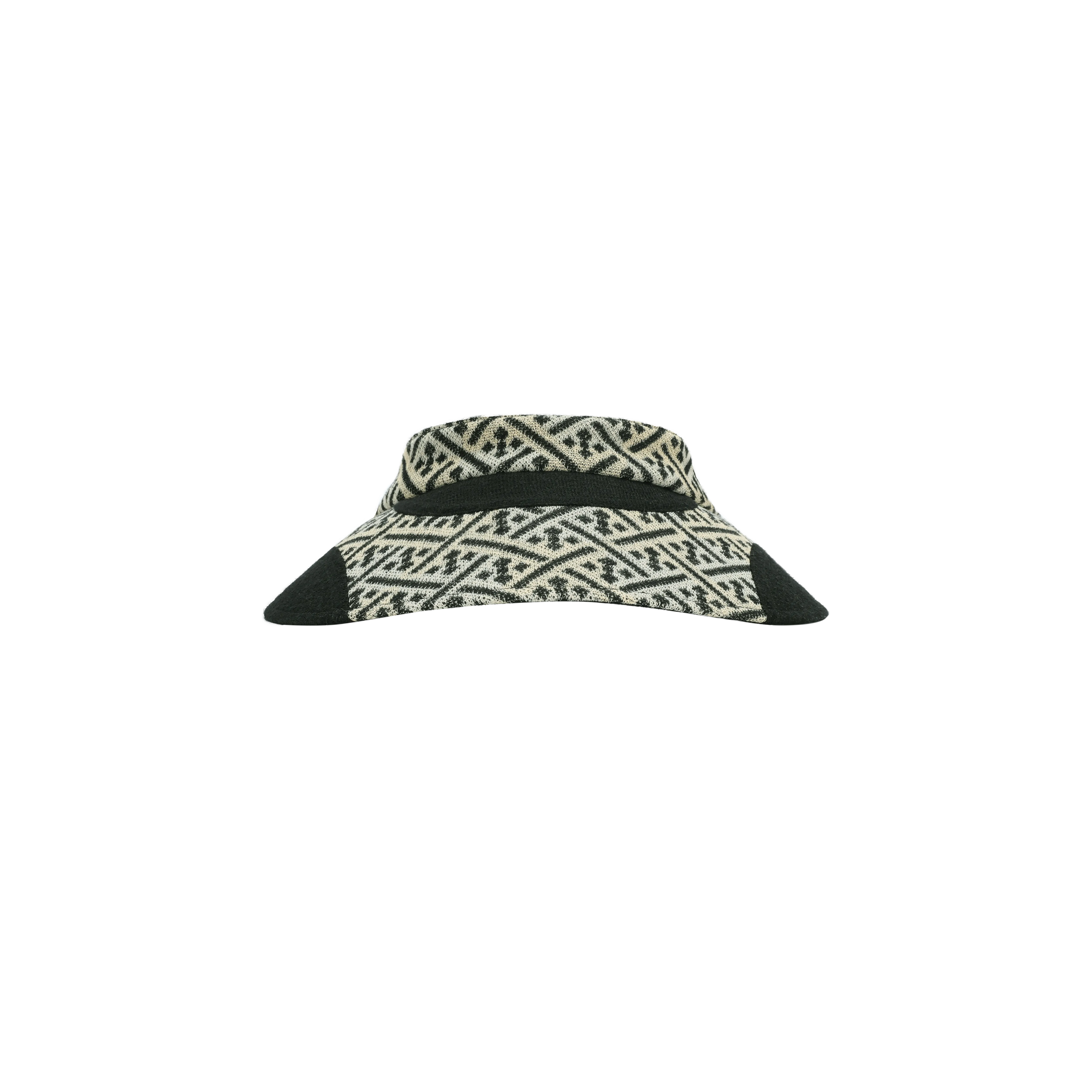 Textured Cotton Knit Sun Visor with Large Brim - Stylish Outdoor Hat for Sun Protection