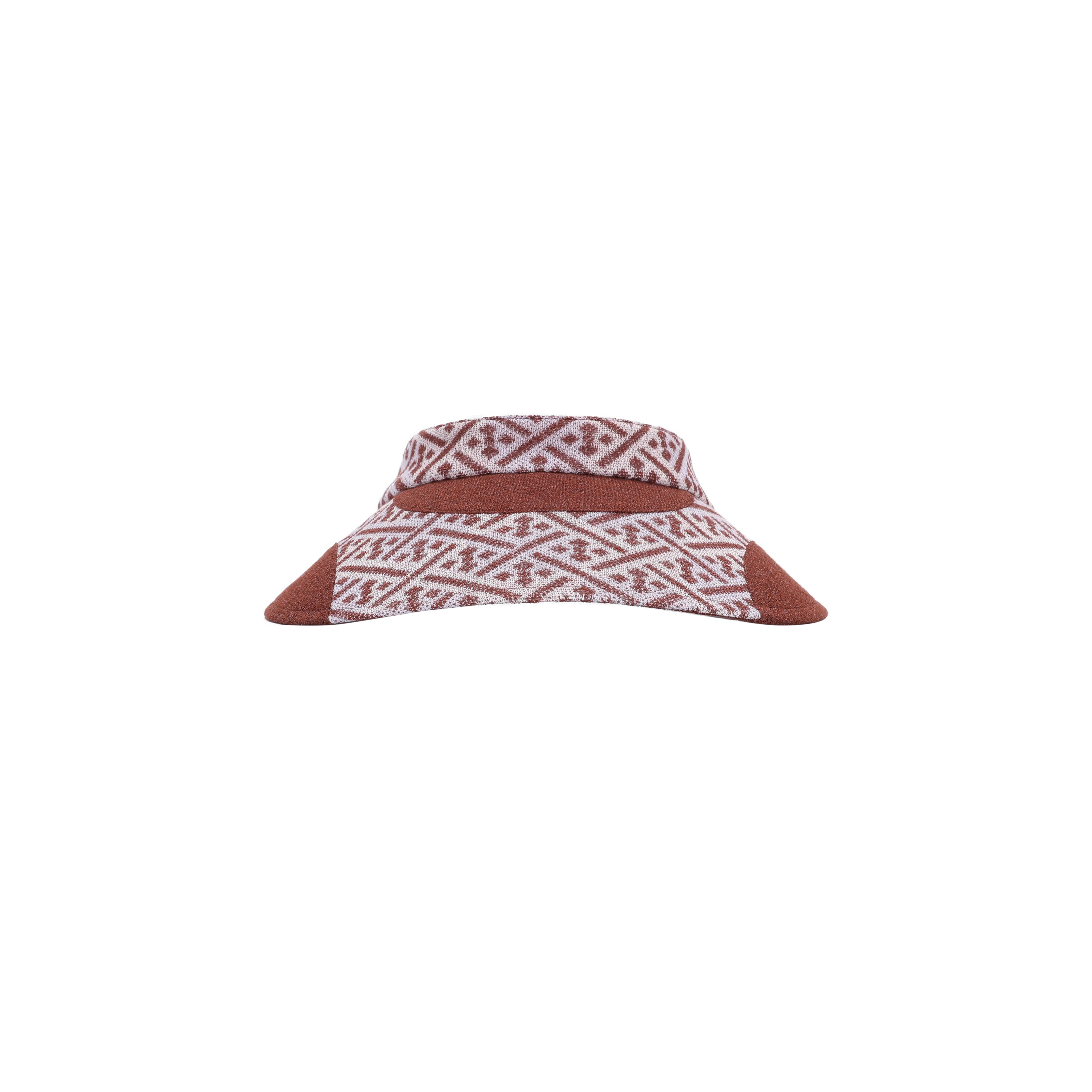 Textured Cotton Knit Sun Visor with Large Brim - Stylish Outdoor Hat for Sun Protection