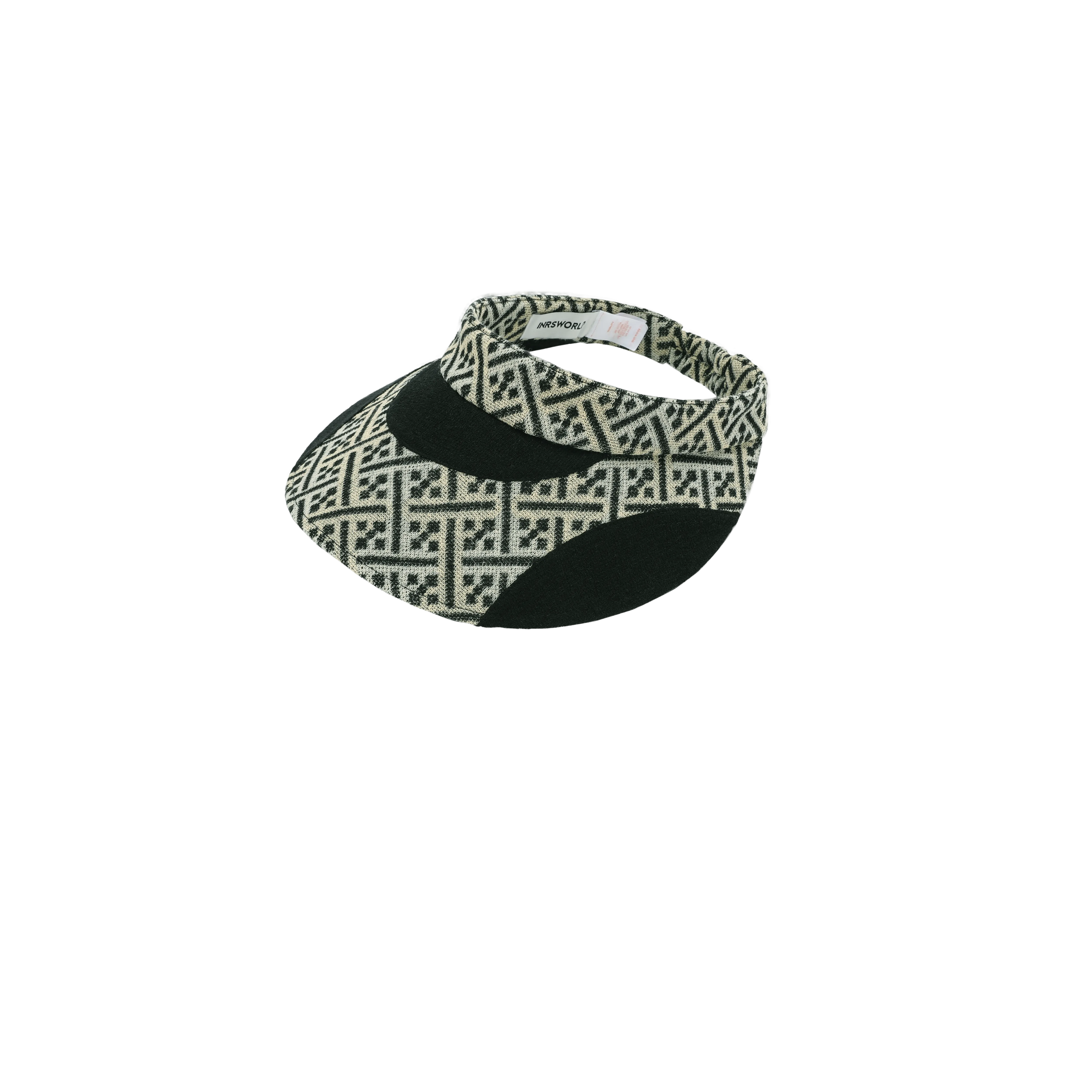 Textured Cotton Knit Sun Visor with Large Brim - Stylish Outdoor Hat for Sun Protection