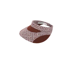Textured Cotton Knit Sun Visor with Large Brim - Stylish Outdoor Hat for Sun Protection
