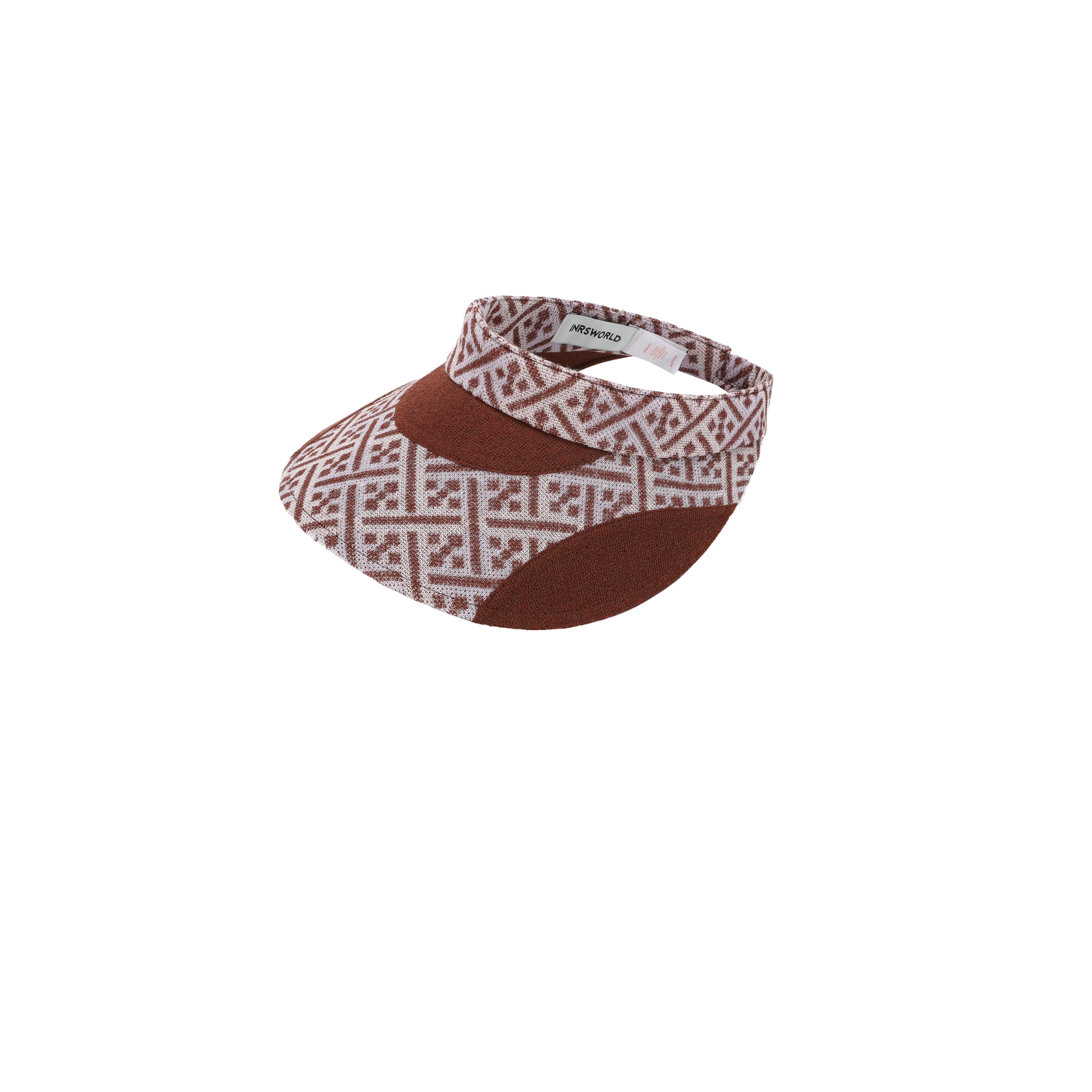 Textured Cotton Knit Sun Visor with Large Brim - Stylish Outdoor Hat for Sun Protection