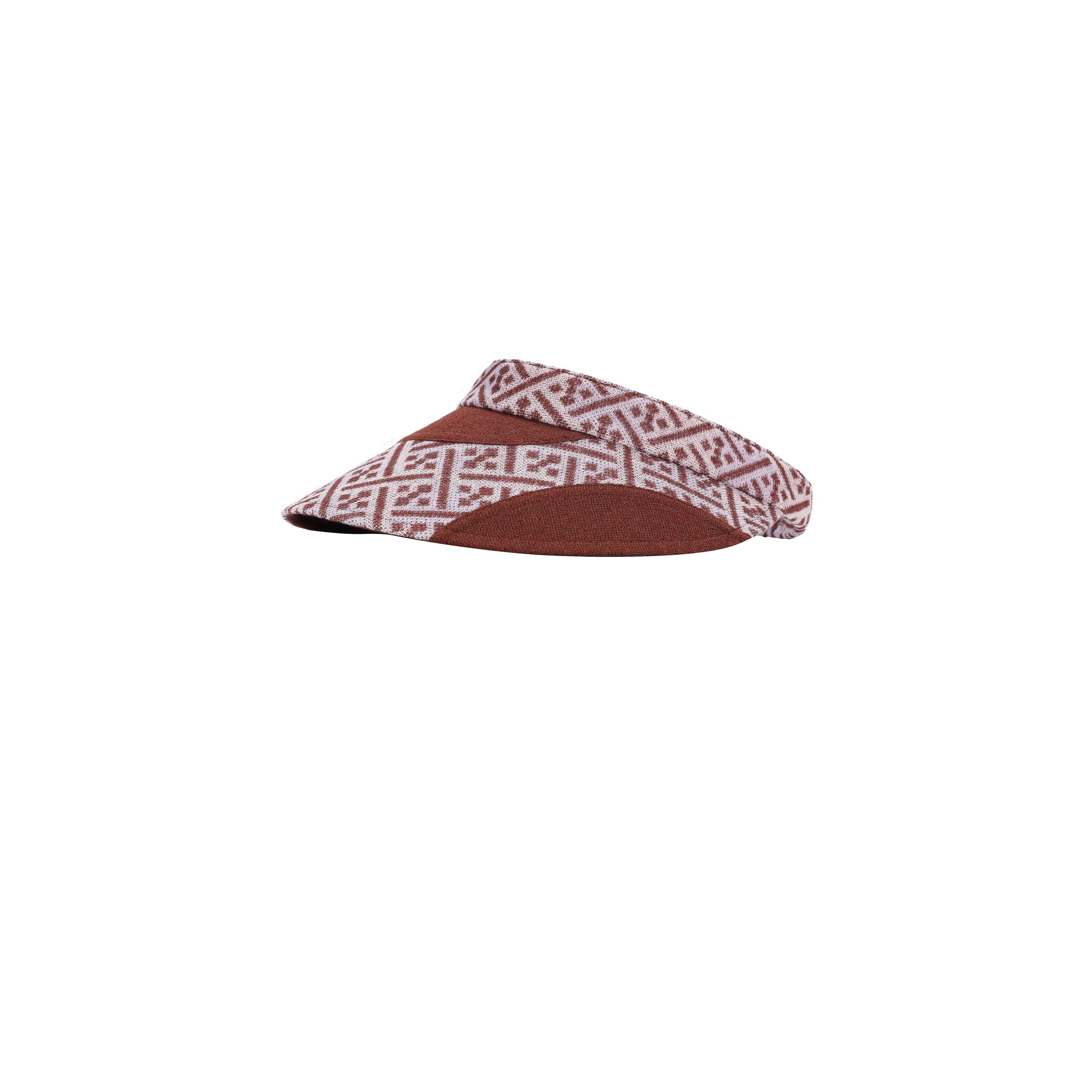 Textured Cotton Knit Sun Visor with Large Brim - Stylish Outdoor Hat for Sun Protection