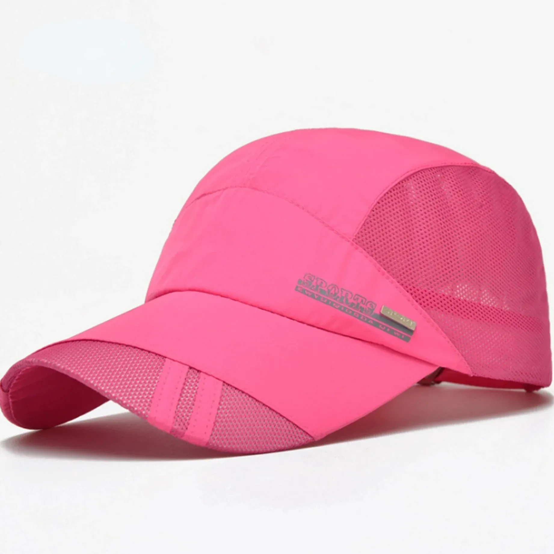 Unisex Mesh Brim Tennis Cap Quick Dry Adjustable Baseball Hat Summer UV Protection Outdoor Cap Sports Hats