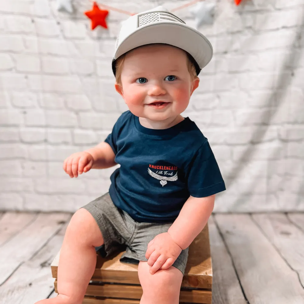 USA Flag Grey Mesh Trucker Hat