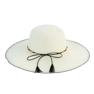 VINTAGE STYLE STRAW FLOPPY HAT