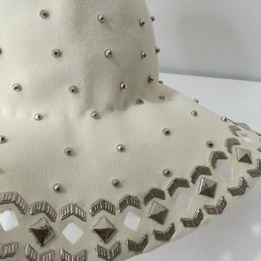 Vintage Yves Saint Laurent Gem Encrusted Floppy Hat circa 1970s