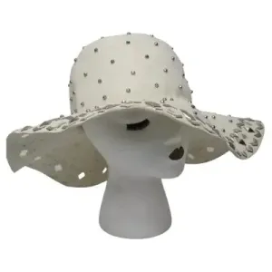 Vintage Yves Saint Laurent Gem Encrusted Floppy Hat circa 1970s