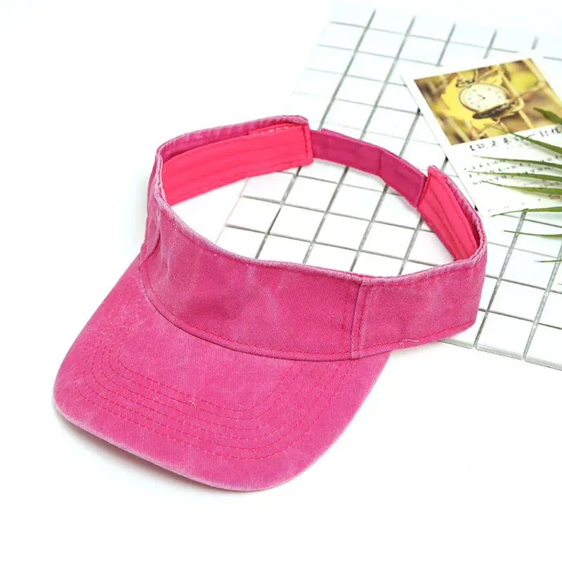 Visors Denim Women Summer Outdoor Sport Sun Baseball Cap Hat for Golf Hiking Tennis Running Man Sunscreen Cap