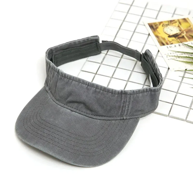 Visors Denim Women Summer Outdoor Sport Sun Baseball Cap Hat for Golf Hiking Tennis Running Man Sunscreen Cap