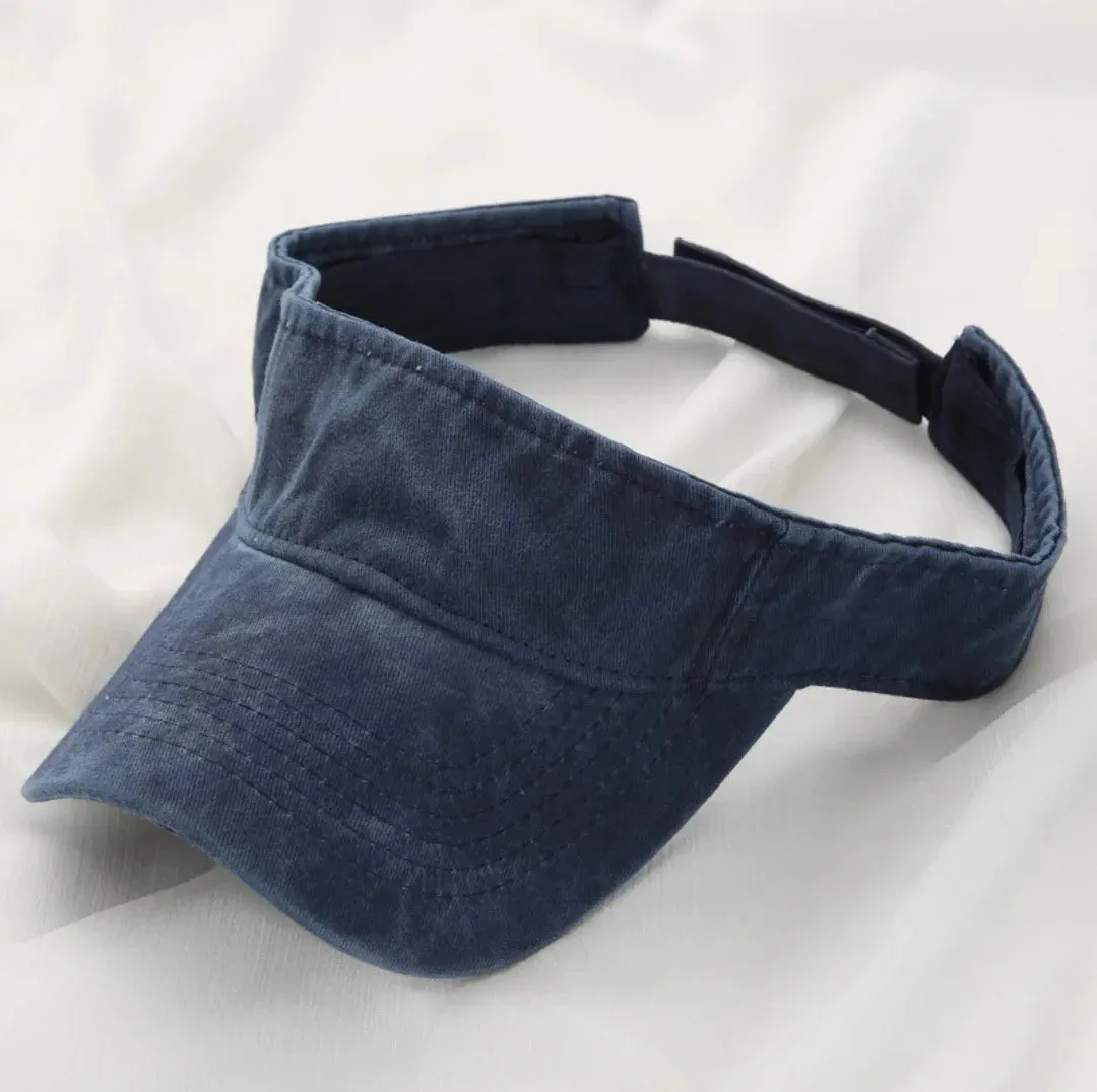 Visors Denim Women Summer Outdoor Sport Sun Baseball Cap Hat for Golf Hiking Tennis Running Man Sunscreen Cap