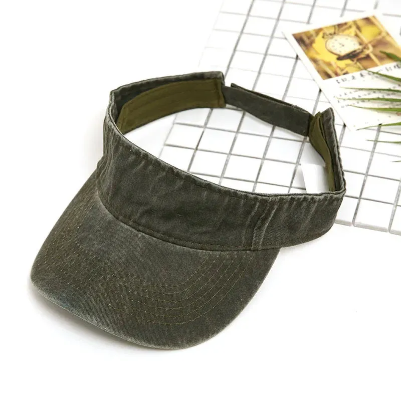 Visors Denim Women Summer Outdoor Sport Sun Baseball Cap Hat for Golf Hiking Tennis Running Man Sunscreen Cap