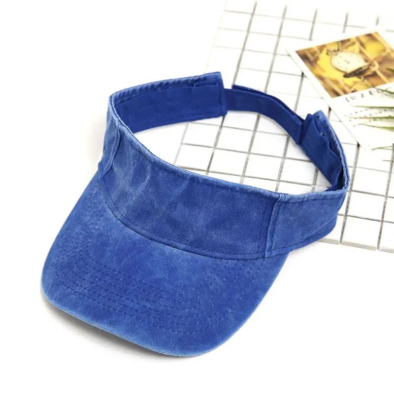 Visors Denim Women Summer Outdoor Sport Sun Baseball Cap Hat for Golf Hiking Tennis Running Man Sunscreen Cap