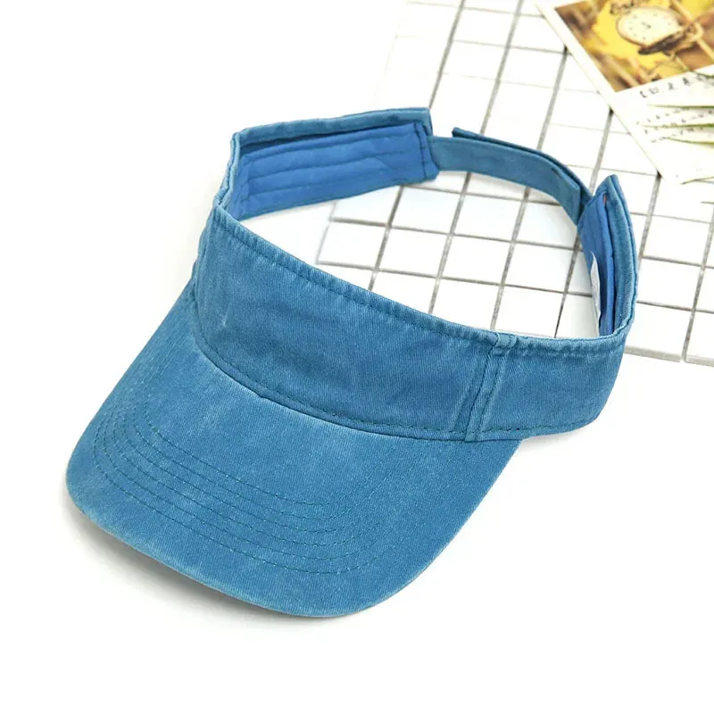 Visors Denim Women Summer Outdoor Sport Sun Baseball Cap Hat for Golf Hiking Tennis Running Man Sunscreen Cap