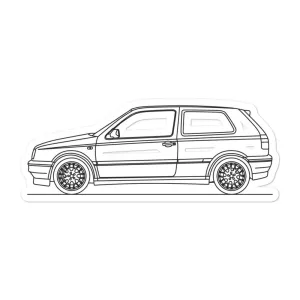 Volkswagen Golf GTI MK3 Outline Sticker