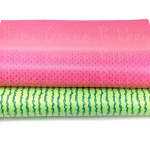Watermelon Rind and Seed Faux Leather Sheets - Small Scale
