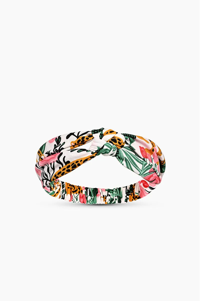 White Jaguar Paradise Knotted Headband