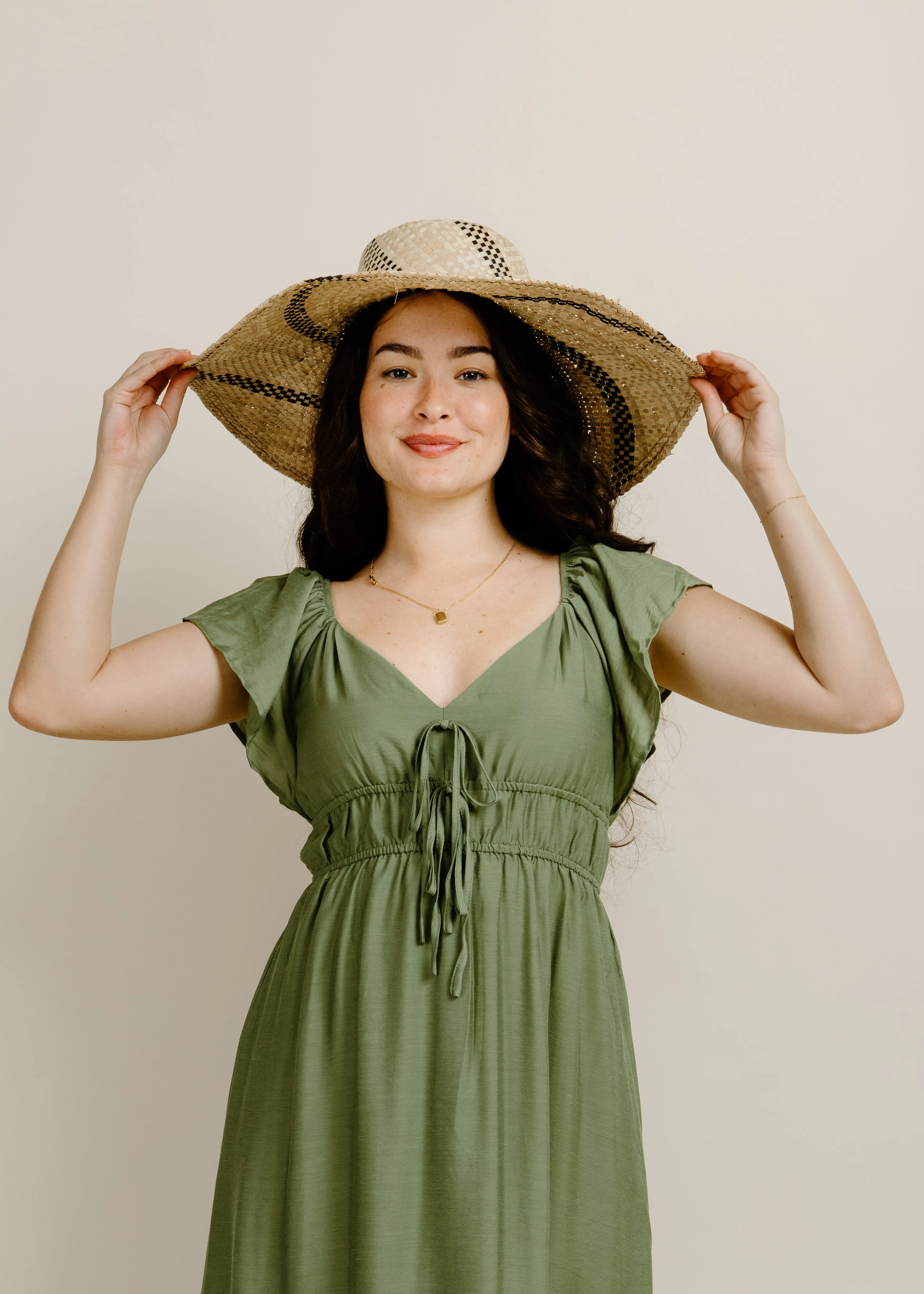 Wide Brim Straw Sun Hat