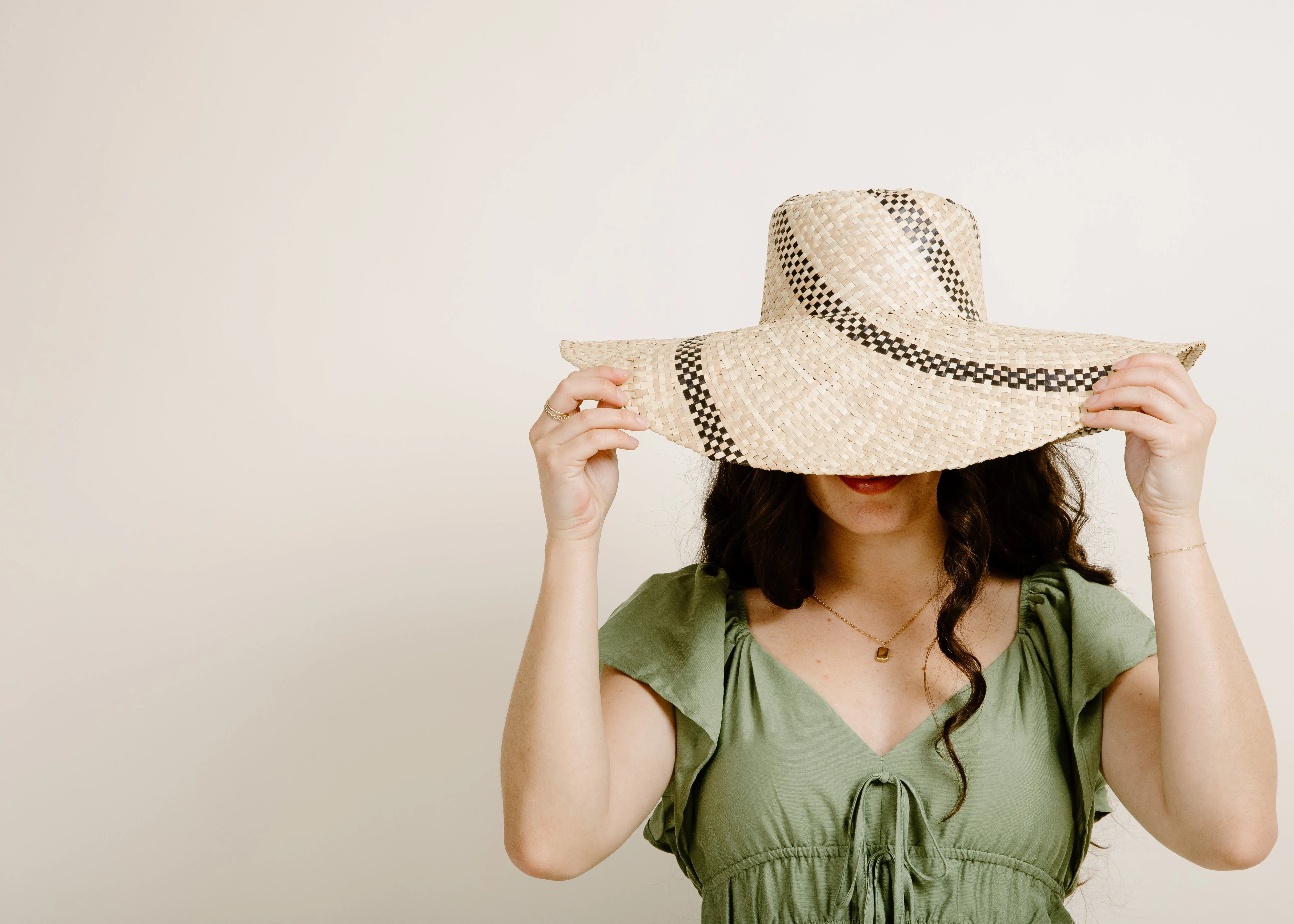 Wide Brim Straw Sun Hat