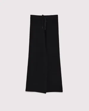 Wide-leg knit trousers