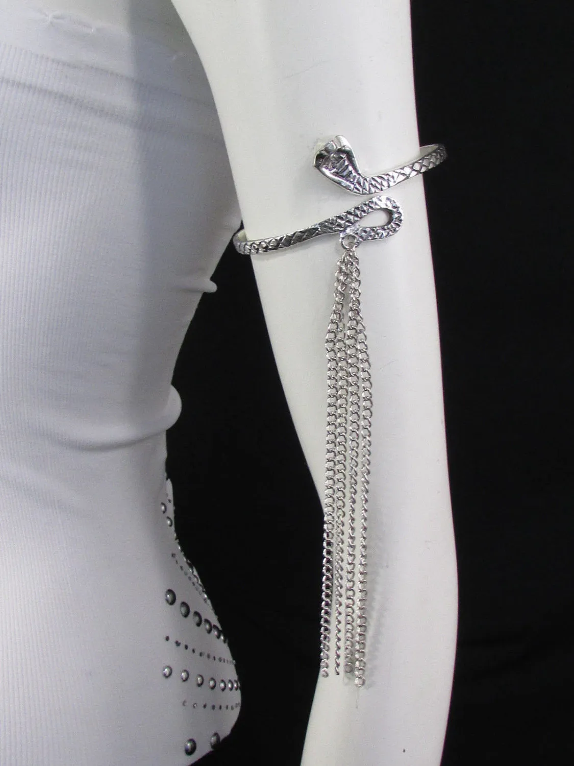 Women Gold Metal Bracelet 5 Long Finger Bone Skeleton Hand Chain