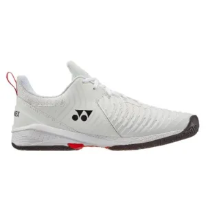 Yonex Power Cushion Sonicage 3 Men's Tennis Shoe (White/Red)