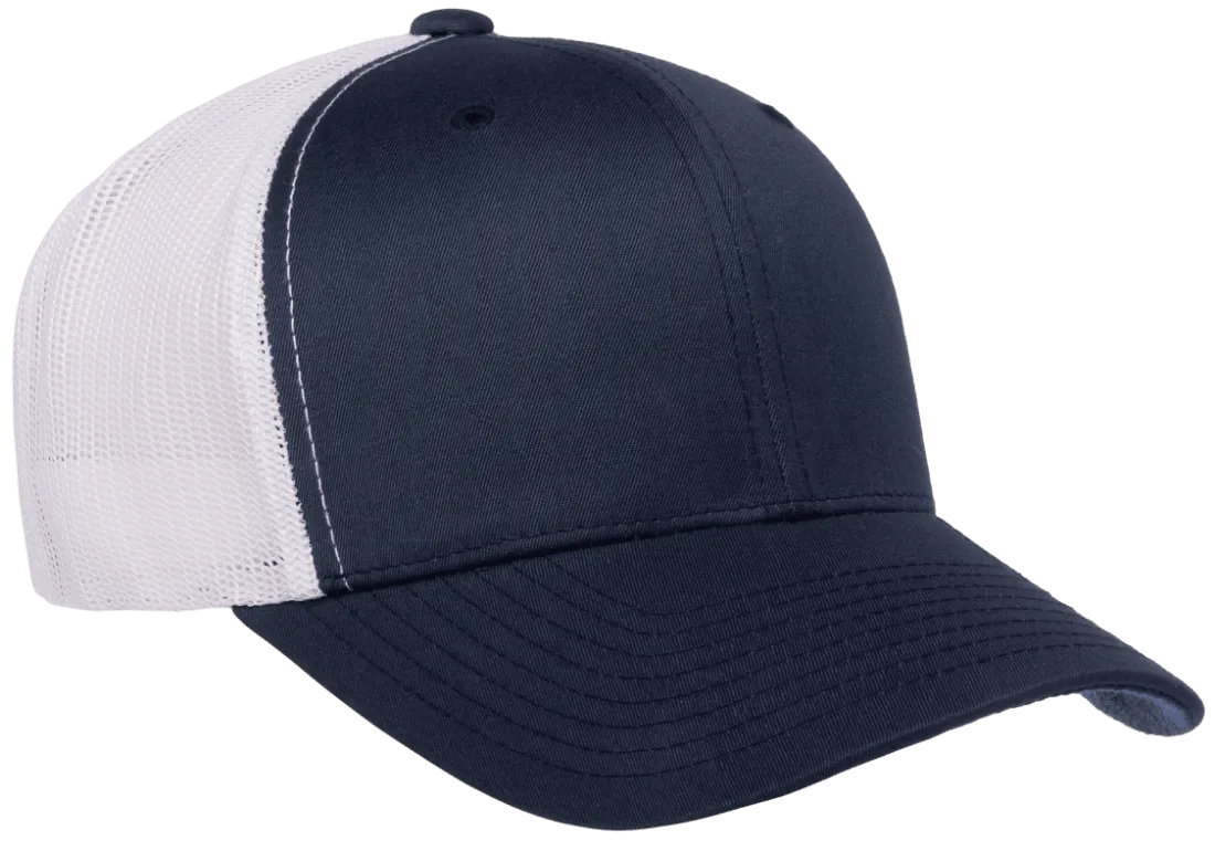 YP Classics Mesh Back Trucker Cap Navy White